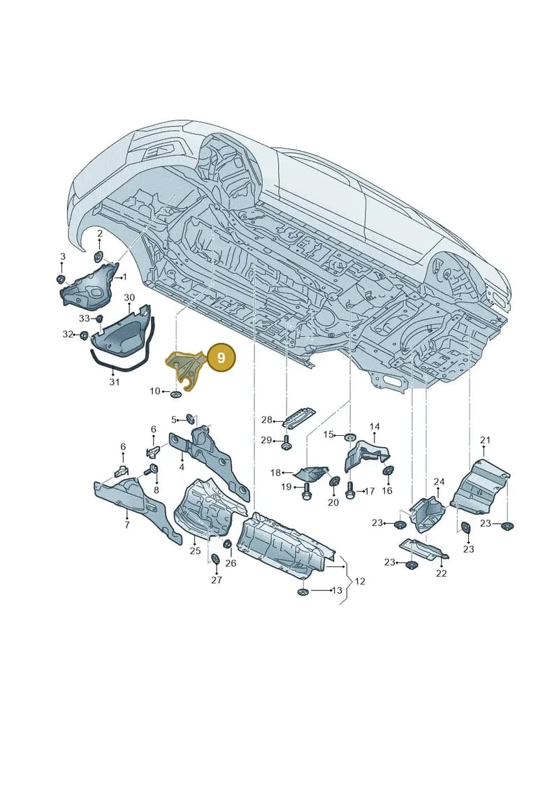 8W1804164D — Audi A5 Sportback (2016-2025) diagram 849804000, position 9