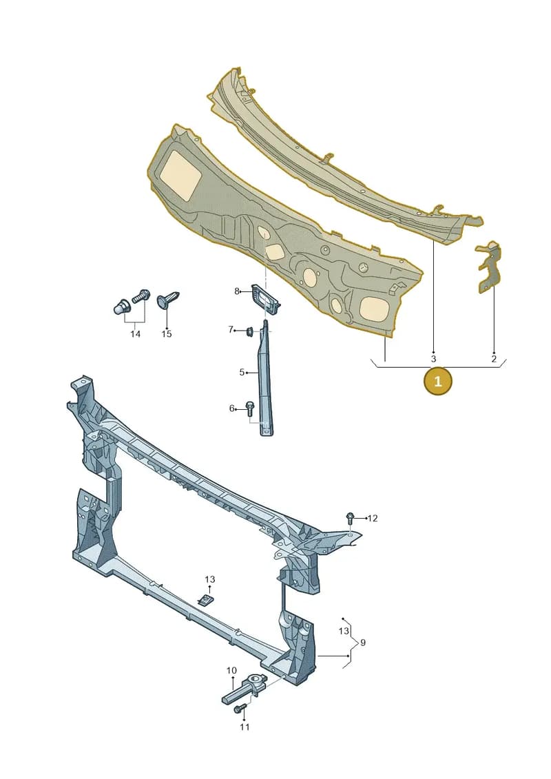 8W1805431TA — Audi RS4 Avant (2017-2025) diagram 849805000, position 1