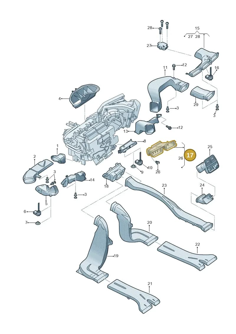 8W1819389 — Audi RS4 Avant (2017-2025) diagram 849819100, position 17