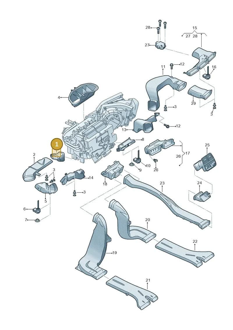 8W1819721 — Audi RS4 Avant (2017-2025) diagram 849819100, position 1