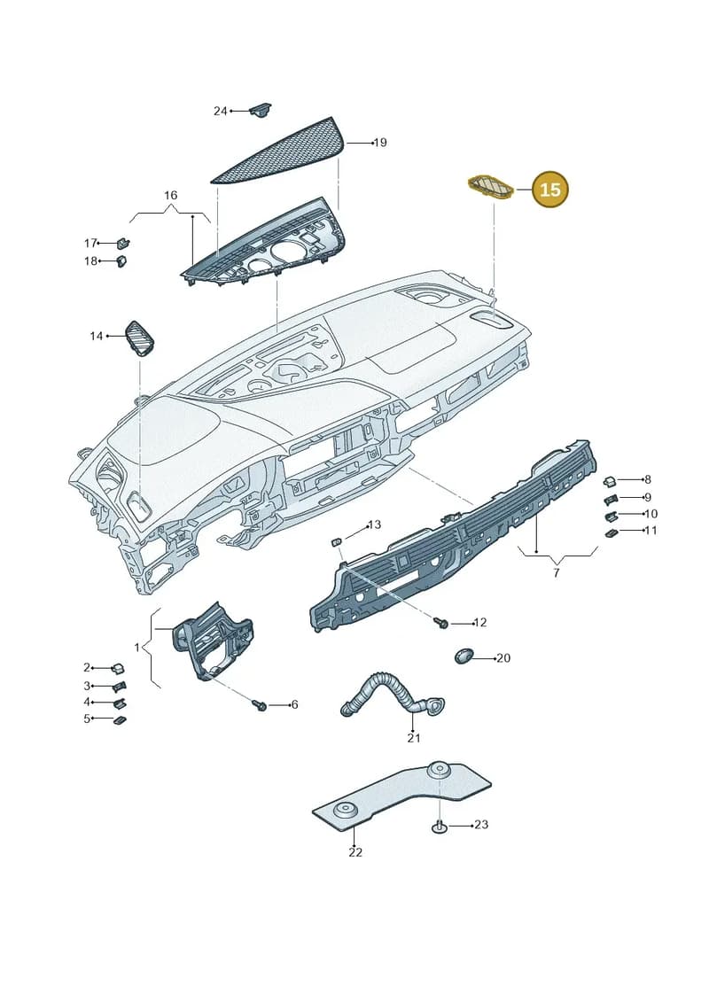 8W18197946PS — Audi RS4 Avant (2017-2025) diagram 849820100, position 15
