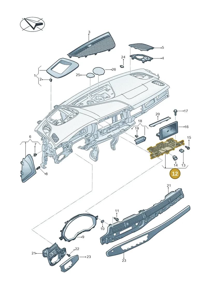 8W1857735 — Audi RS4 Avant (2017-2025) diagram 849857017, position 12