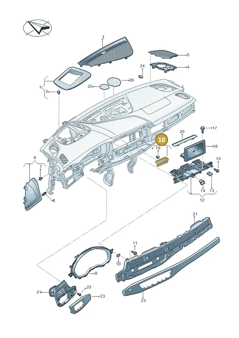 8W1857966AV58 — Audi RS4 Avant (2017-2025) diagram 849857017, position 18