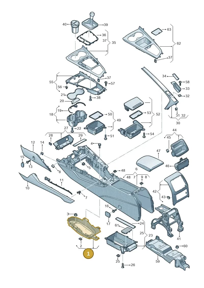 8W1863531A — Audi RS4 Avant (2017-2025) diagram 849863520, position 1