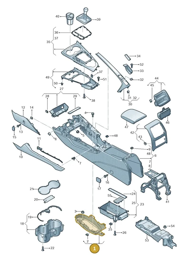 8W1863531A — Audi RS4 Avant (2017-2025) diagram 849863500, position 1
