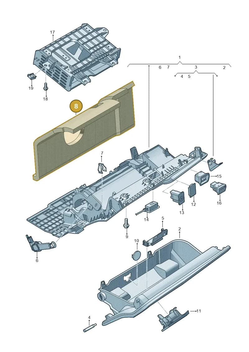 8W1864044A — Audi RS4 Avant (2017-2025) diagram 849857200, position 8