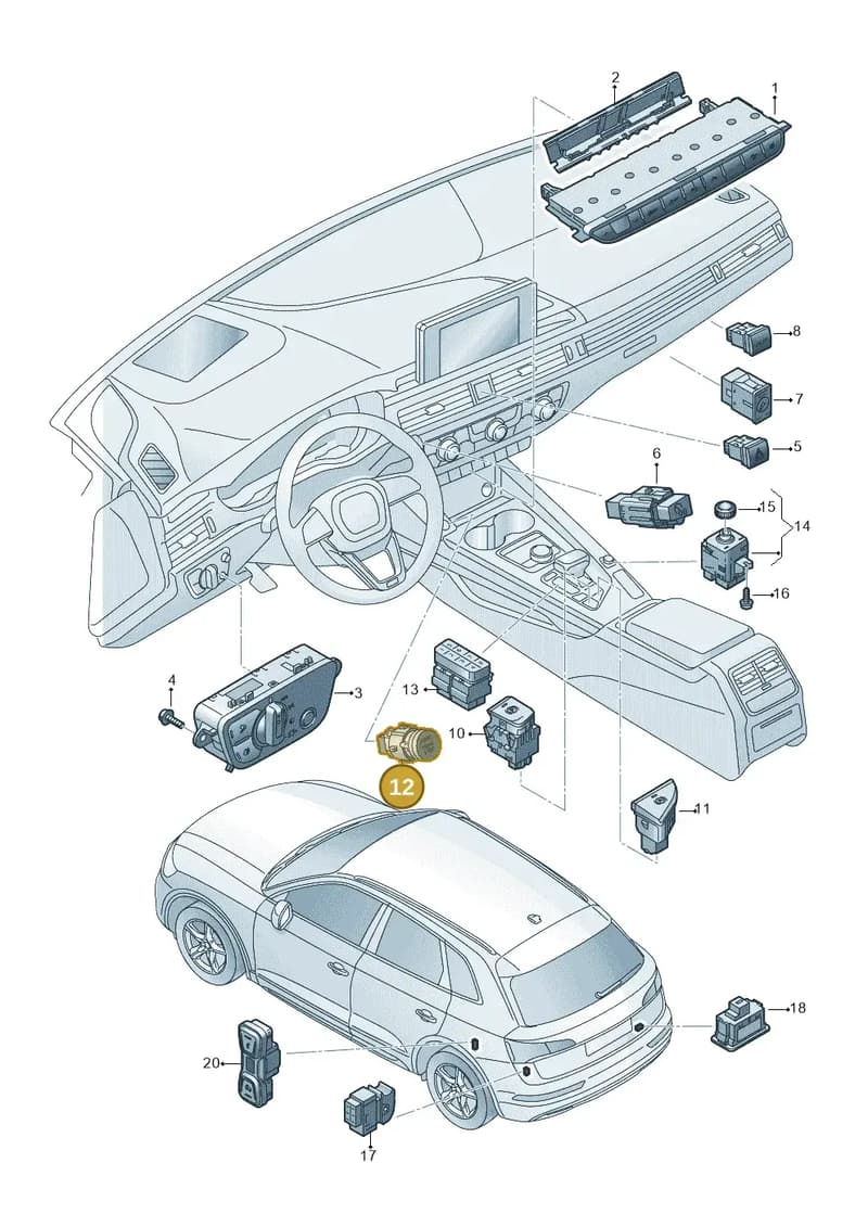 8W1905217E — Audi Q5 (2016-2025) diagram 896941500, position 12