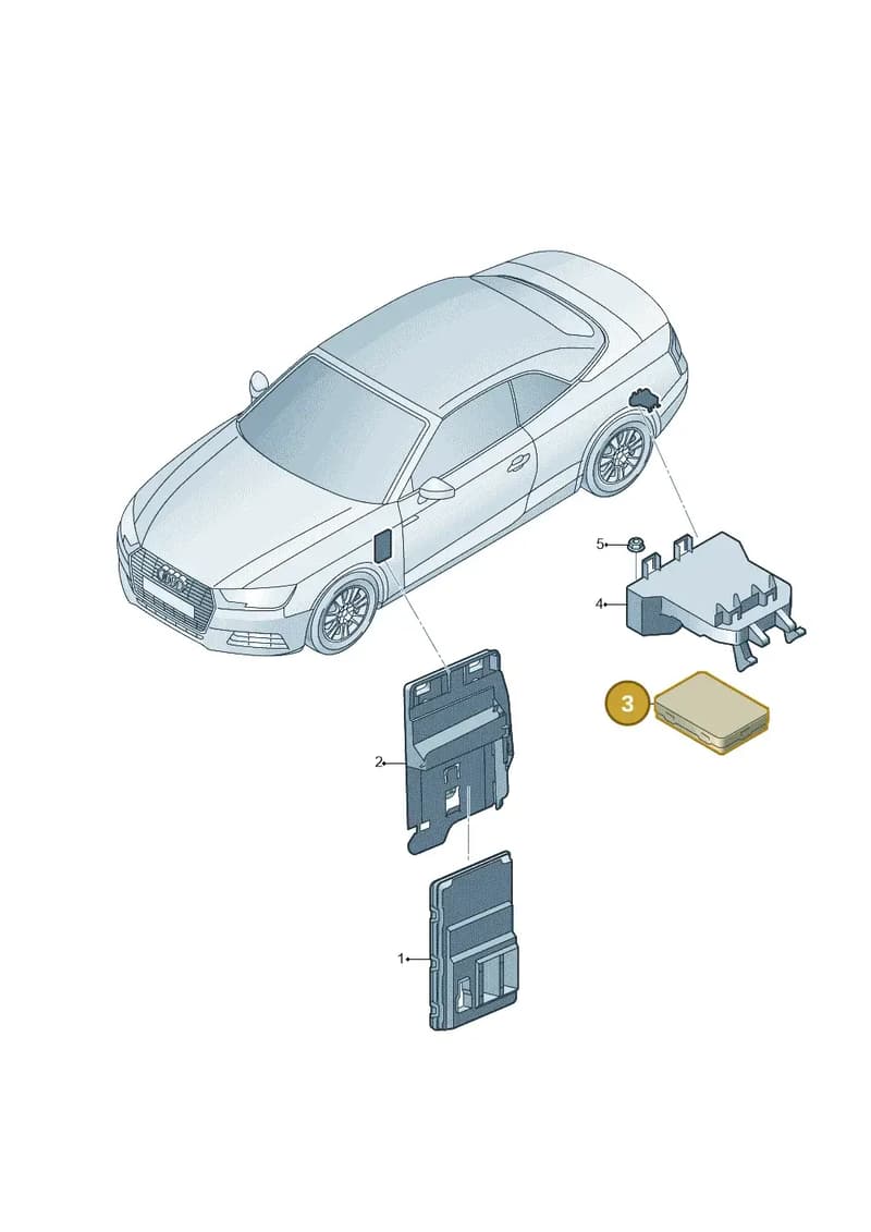 8W1907064DH — Audi A5 Cabriolet (2016-2025) diagram 848907020, position 3