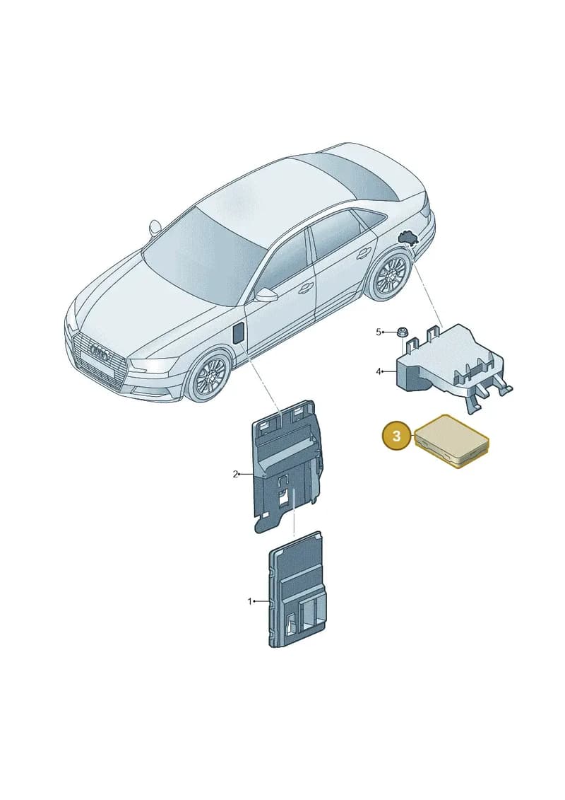 8W1907064DH — Audi A4 (2015-2025) diagram 849907020, position 3