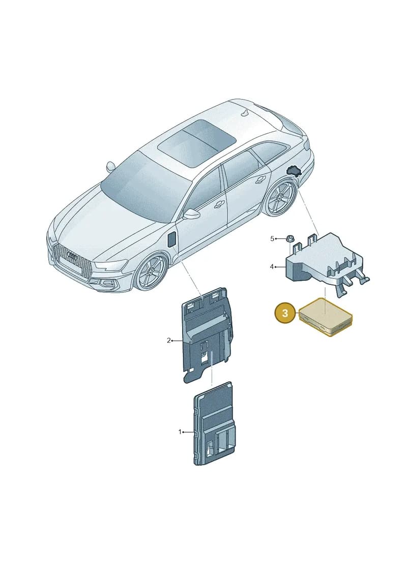 8W1907064DR — Audi RS4 Avant (2017-2025) diagram 438907020, position 3
