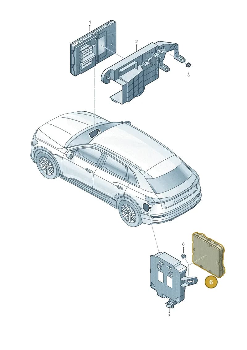 8W1907064DR — Audi Q8 e-tron (2018-2025) diagram 586907020, position 6