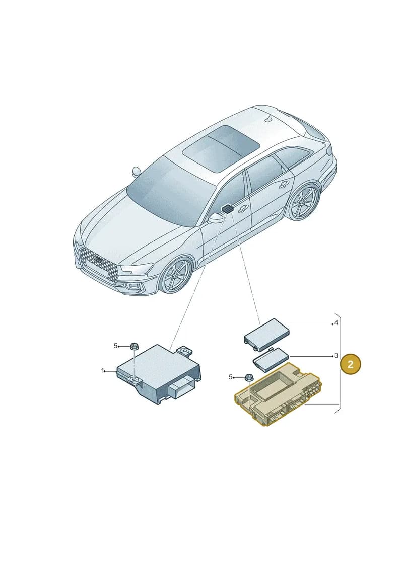 8W1907468F — Audi RS4 Avant (2017-2025) diagram 438907000, position 2