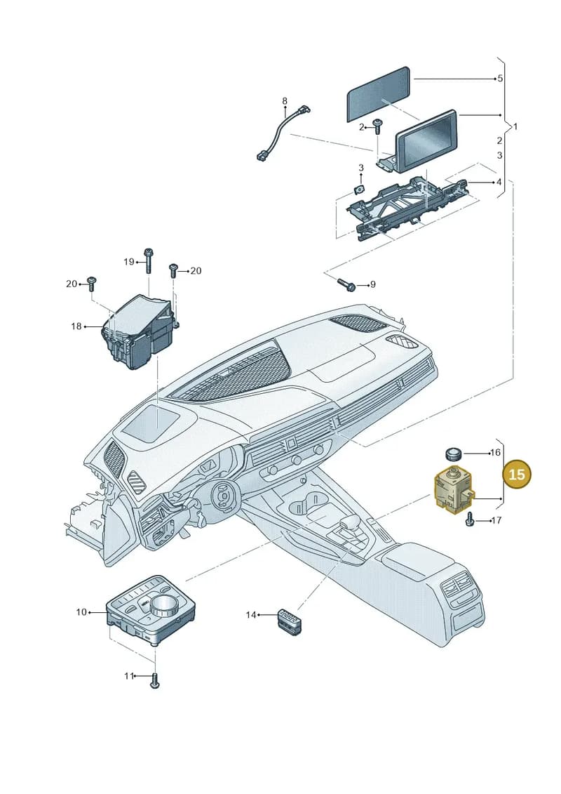 8W1919616 — Audi RS4 Avant (2017-2025) diagram 849919000, position 15