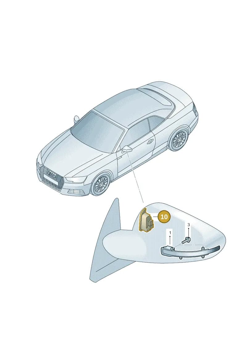 8W1949145 — Audi A5 Cabriolet (2016-2025) diagram 848949000, position 10