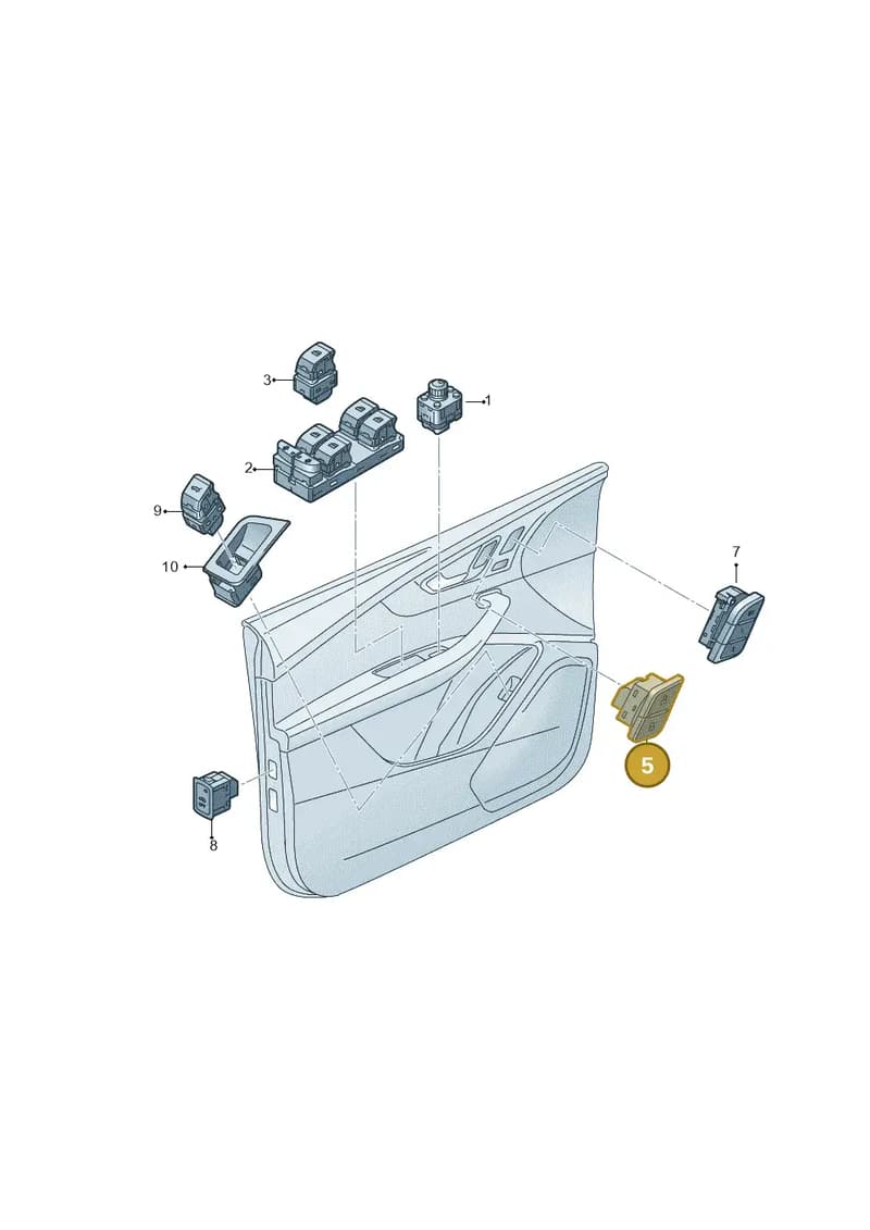 8W19621085PR — Audi A5 Cabriolet (2016-2025) diagram 848959000, position 5