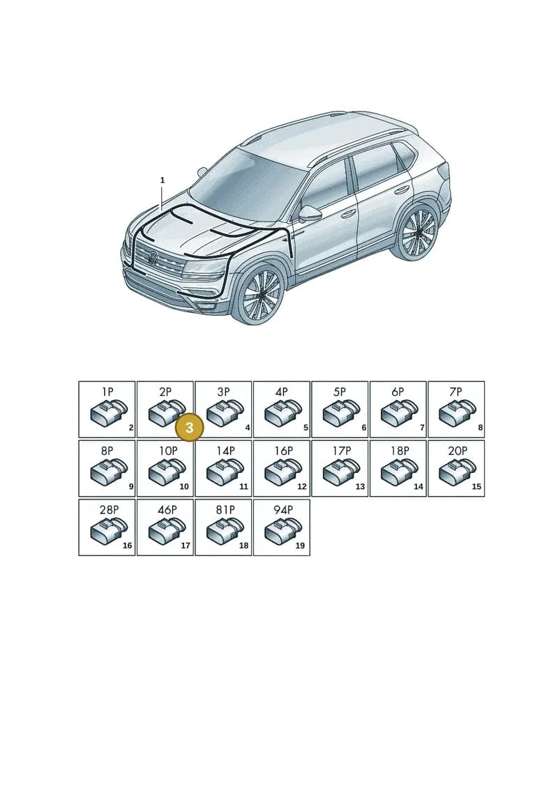 8W1971581A — Volkswagen Taos 1.4 (2021-2023) diagram 2gm971080, position 3