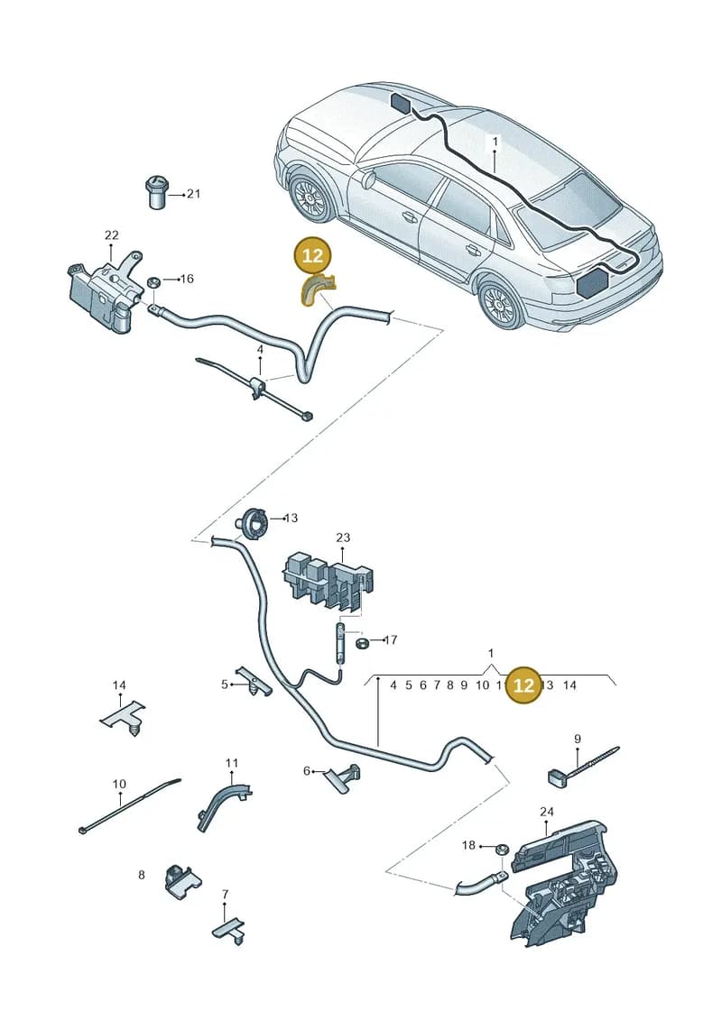 8W1971824C — Audi RS5 Sportback (2017-2025) diagram 847972000, position 12