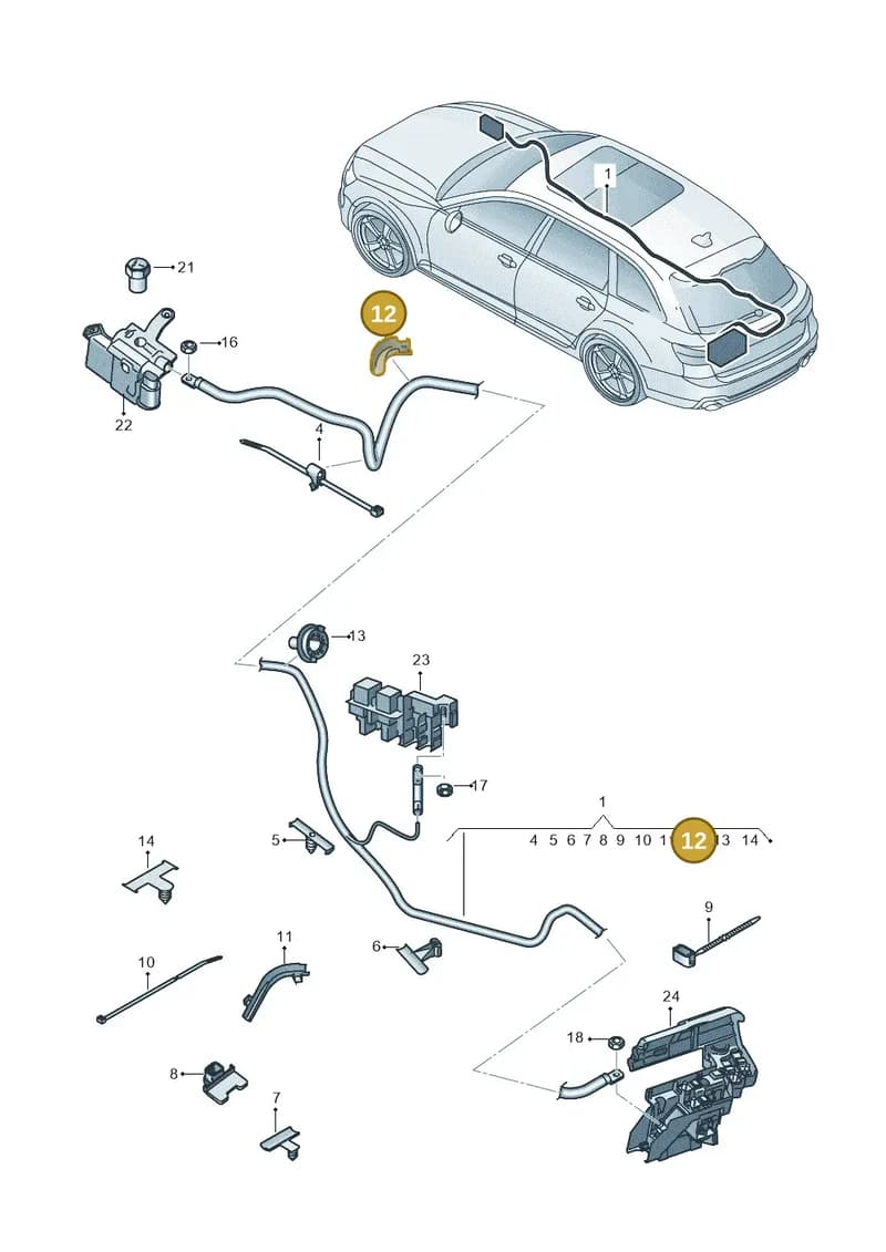 8W1971824C — Audi RS4 Avant (2017-2025) diagram 438972000, position 12