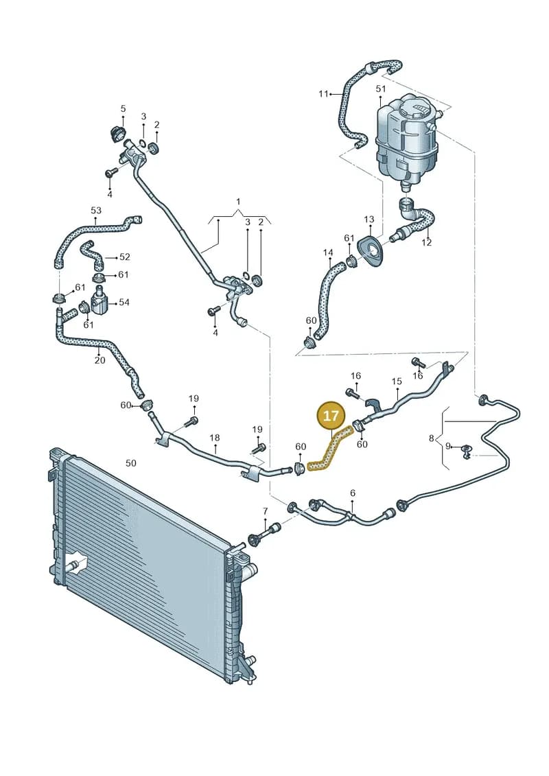 8W2121052A — Audi A4 (2015-2025) diagram 849121470, position 17