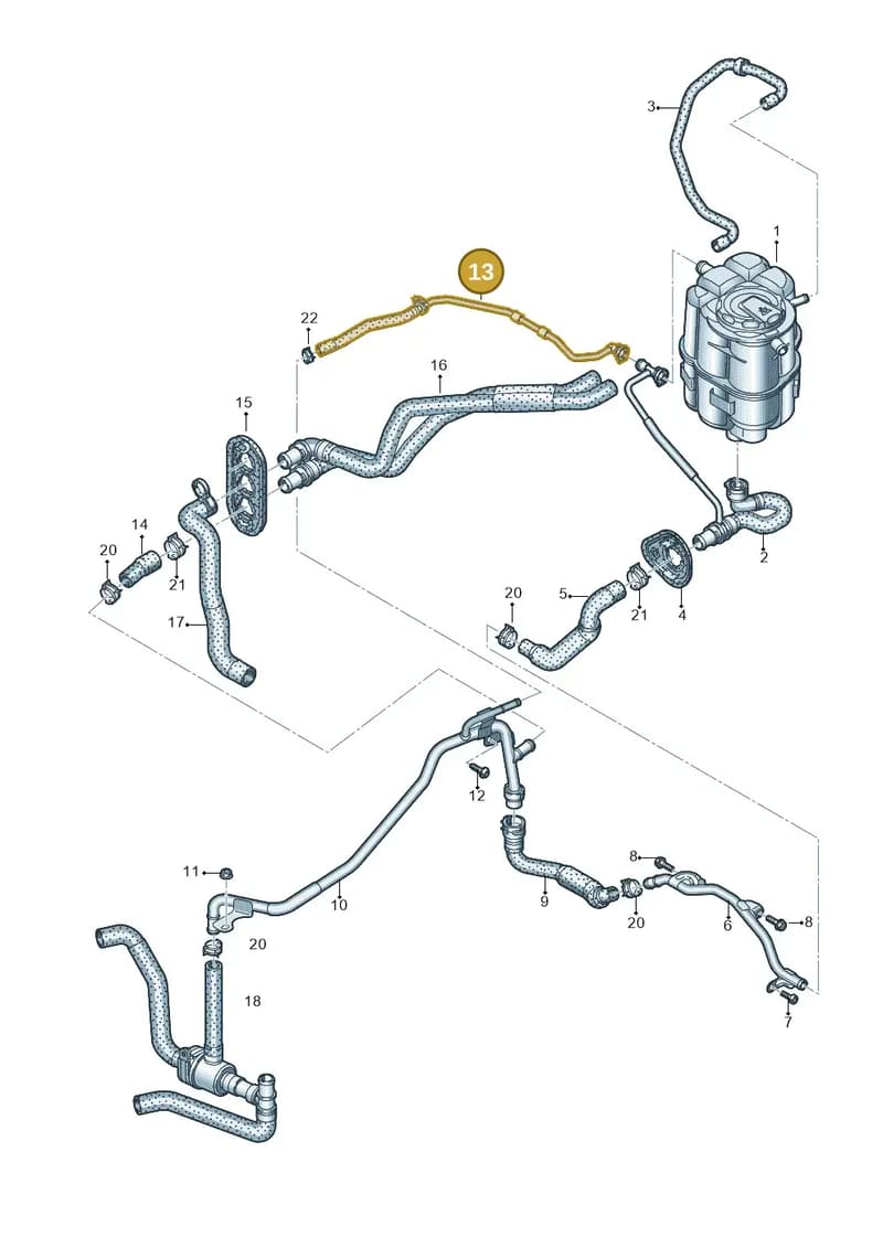 8W2121081M — Audi RS4 Avant (2017-2025) diagram 847121140, position 13