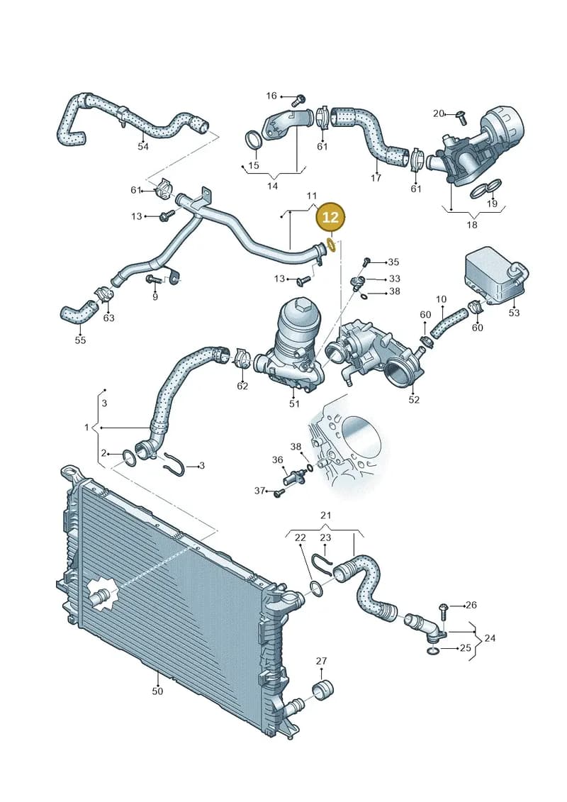 8W2122109D — Audi A5 Sportback (2016-2025) diagram 849121055, position 12