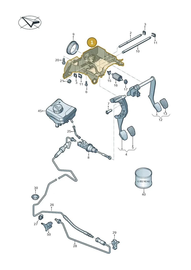 8W2721117 — Audi A5 Sportback (2016-2025) diagram 849721300, position 1