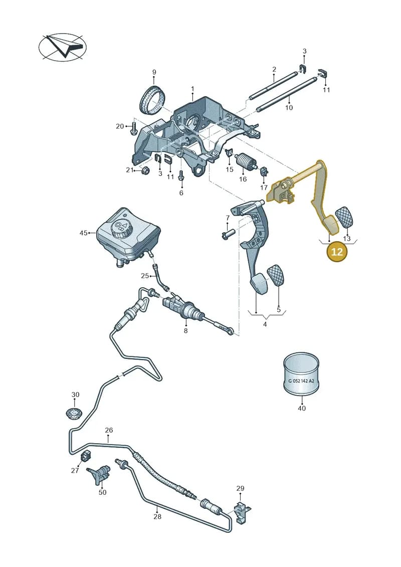 8W2721140A — Audi A5 Sportback (2016-2025) diagram 849721300, position 12