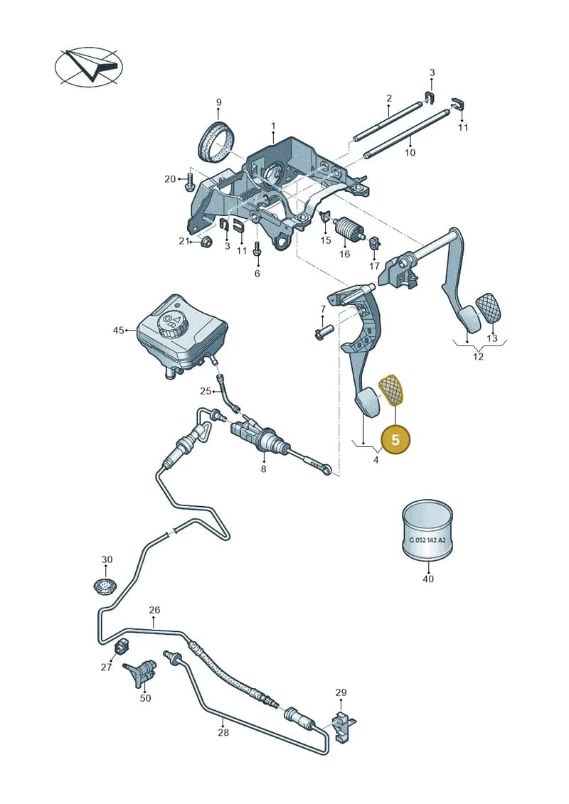 8W2721173 — Audi A5 Sportback (2016-2025) diagram 849721300, position 5