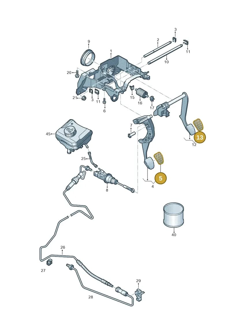 8W2721173 — Audi Q5 (2016-2025) diagram 896721300, position 5+13