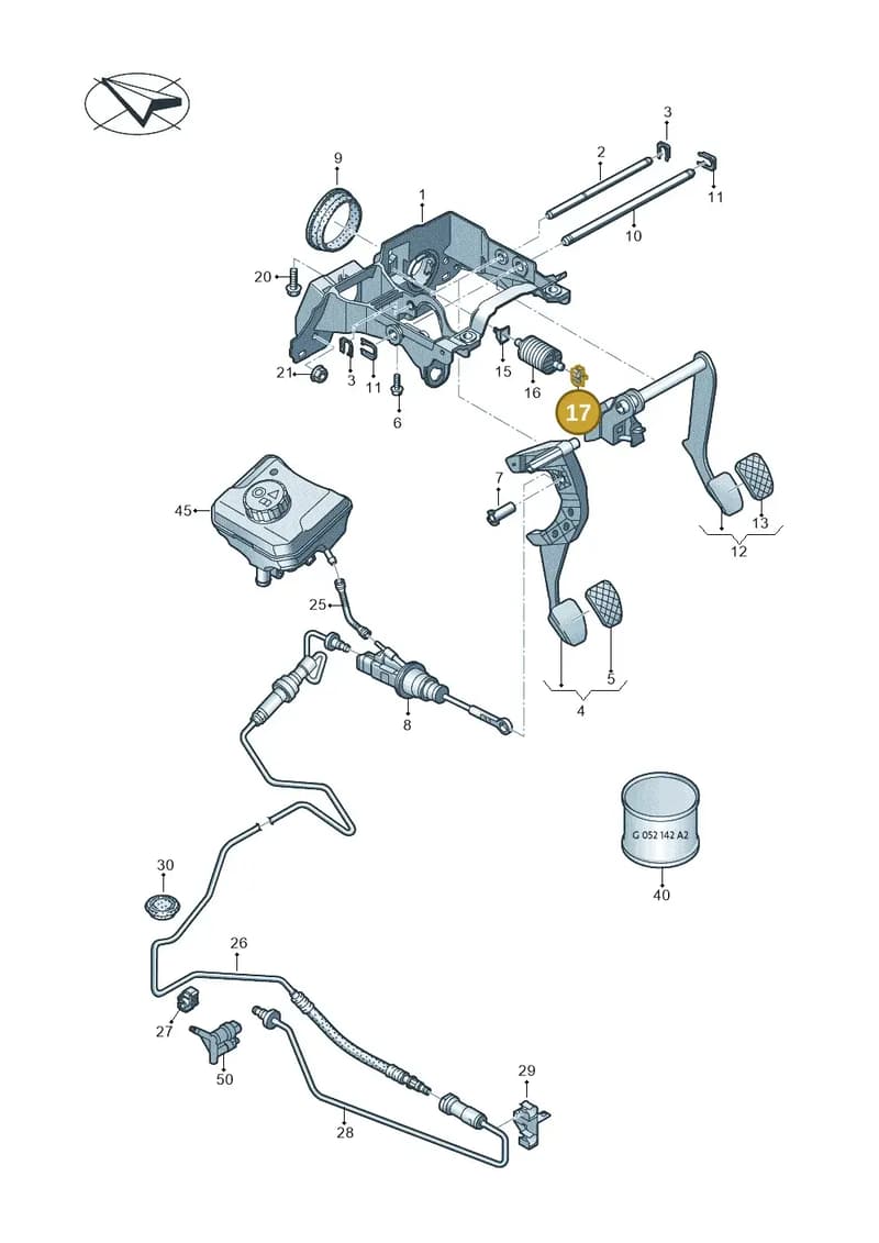 8W2721196A — Audi A5 Sportback (2016-2025) diagram 849721300, position 17