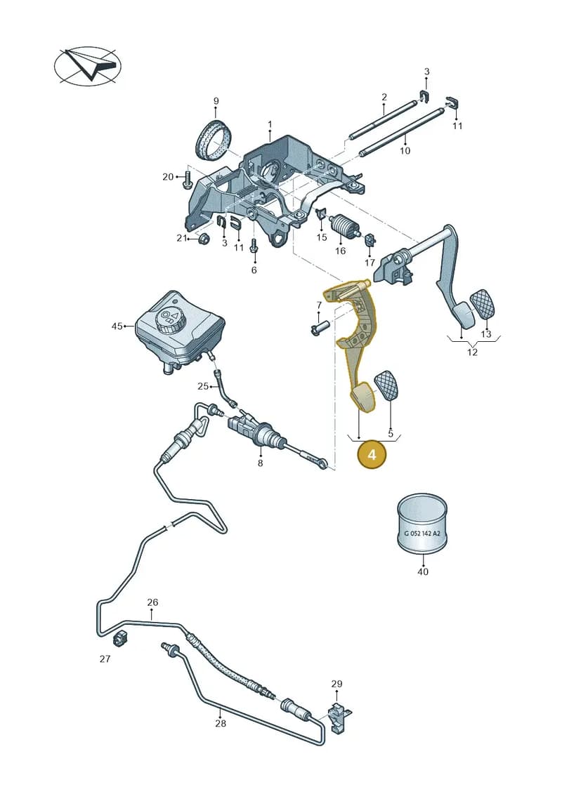 8W2721316E — Audi A5 Cabriolet (2016-2025) diagram 848721300, position 4