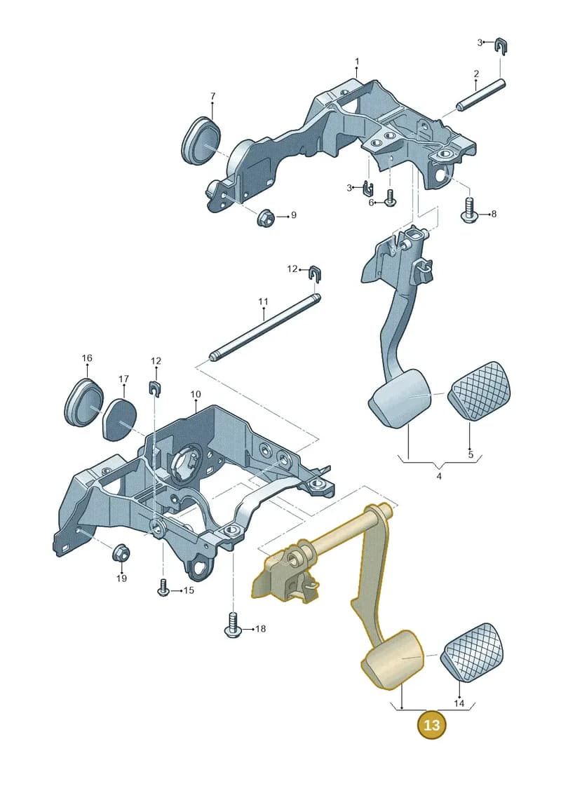 8W2723140A — Audi RS4 Avant (2017-2025) diagram 849723250, position 13