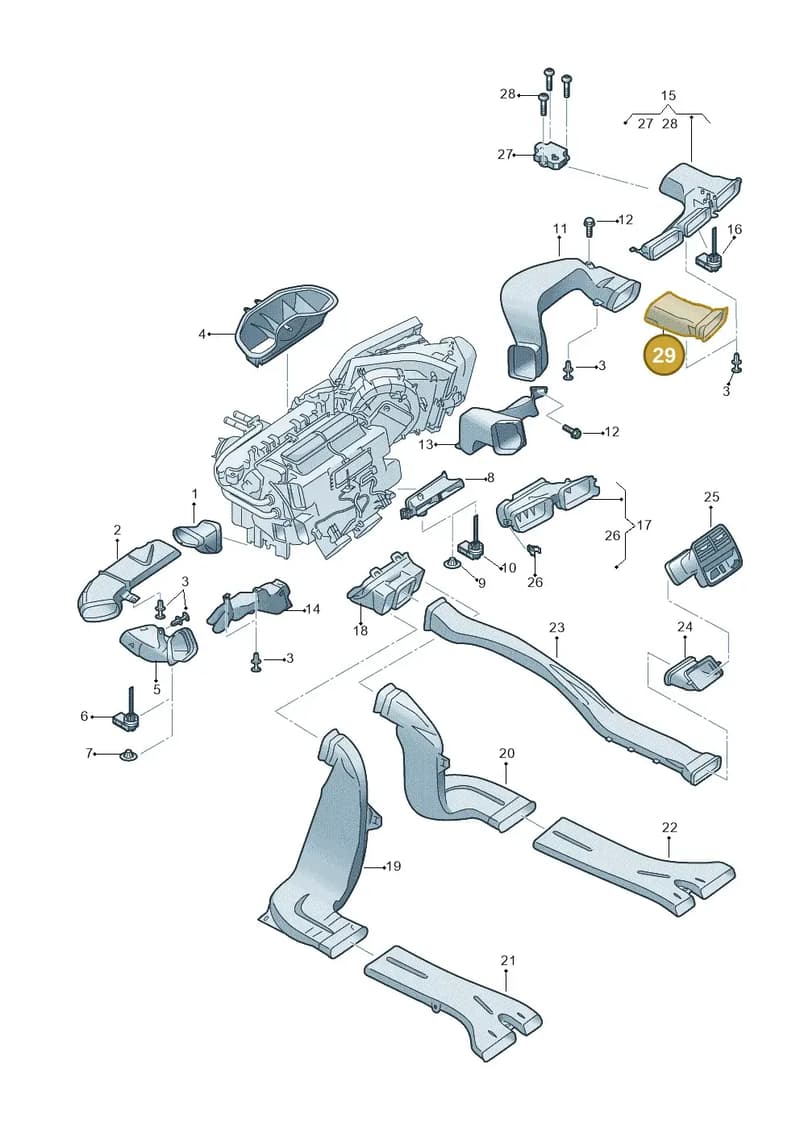 8W2819725B — Audi RS4 Avant (2017-2025) diagram 849819100, position 29