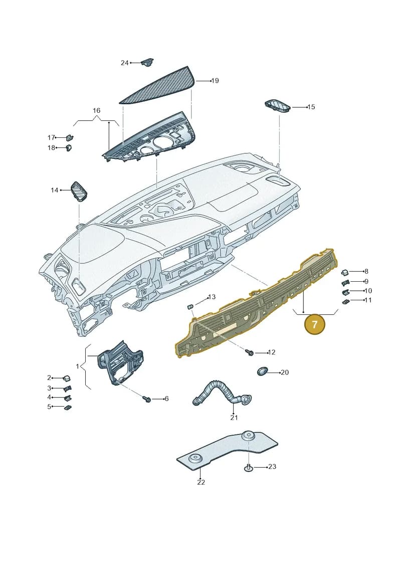 8W2820901B6PS — Audi RS4 Avant (2017-2025) diagram 849820100, position 7