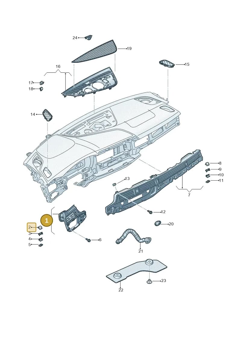 8W2820902B6PS — Audi RS4 Avant (2017-2025) diagram 849820100, position 1