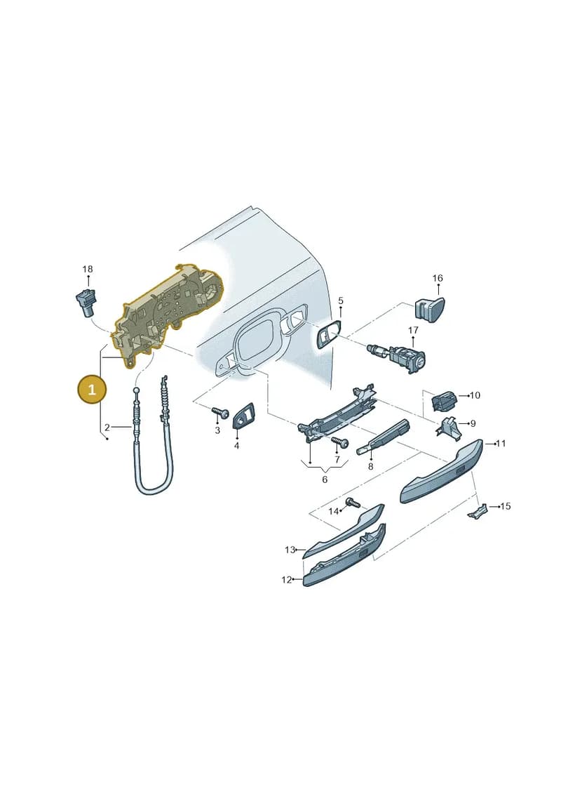 8W2837812A — Audi A5 Cabriolet (2016-2025) diagram 848837000, position 1
