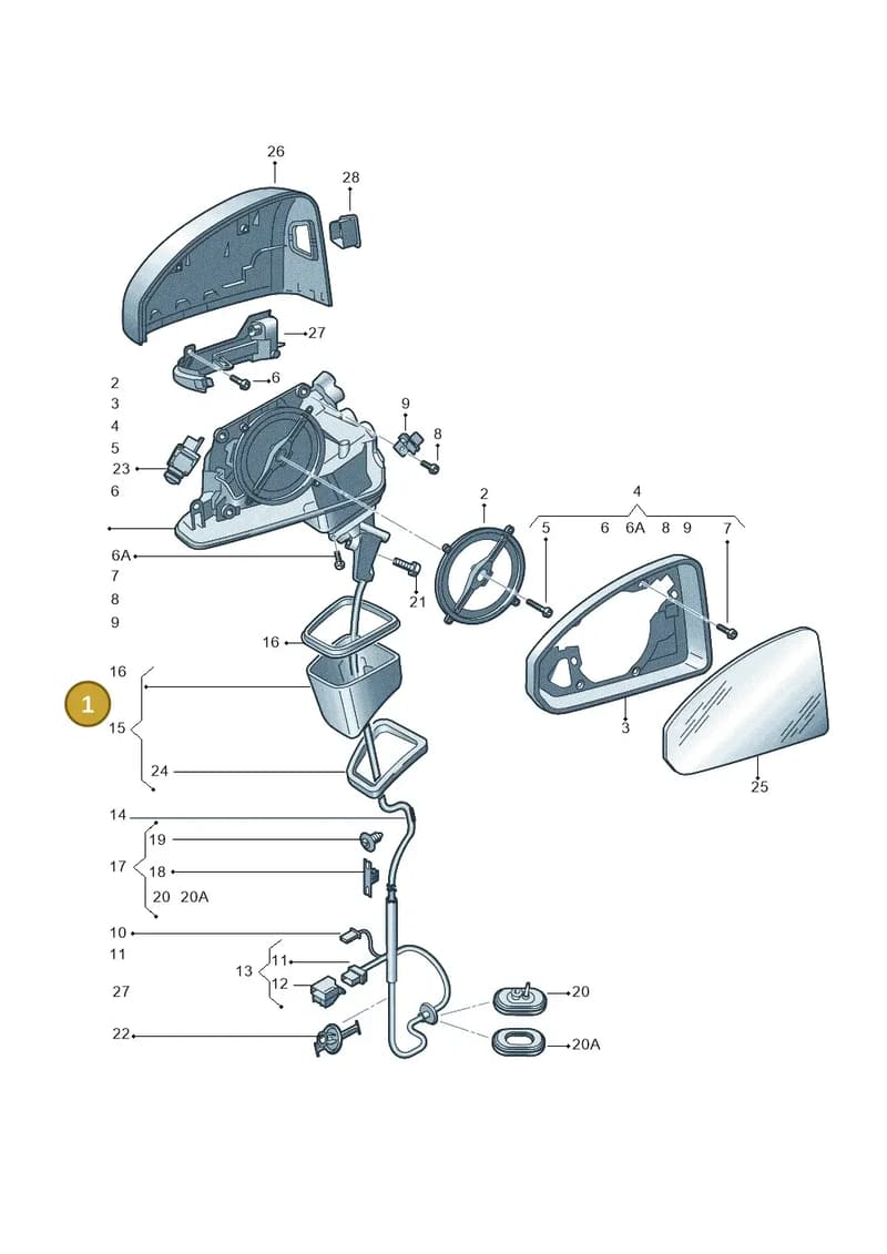 8W2857409A9B9 — Audi A4 (2015-2025) diagram 849857400, position 1