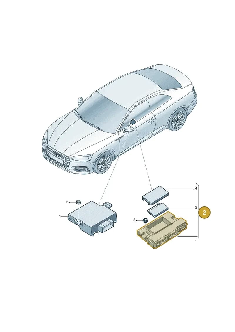8W2907468F — Audi RS5 Sportback (2017-2025) diagram 897907000, position 2