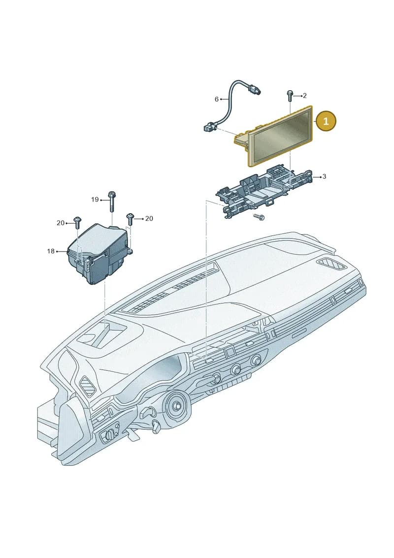 8W2919620 — Audi RS4 Avant (2017-2025) diagram 849919010, position 1
