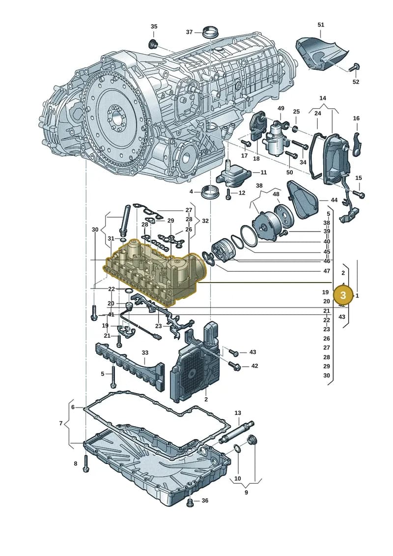 8W2927155C — Audi A4 (2015-2025) diagram 849325850, position 3