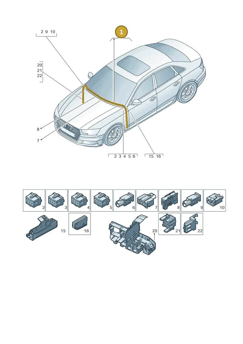 8W2971315 — Audi A4 (2015-2025) diagram 849971900, position 1