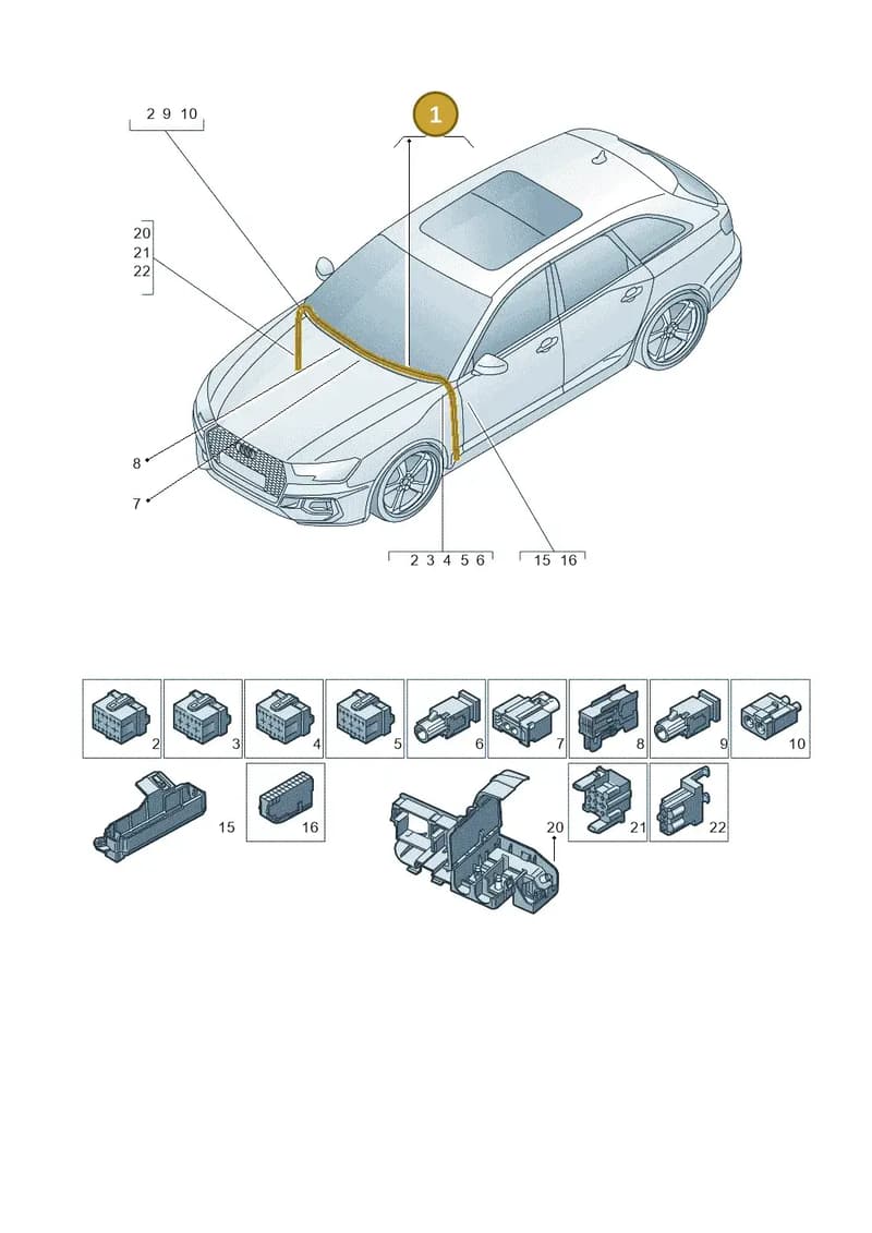 8W2971315 — Audi RS4 Avant (2017-2025) diagram 438971900, position 1