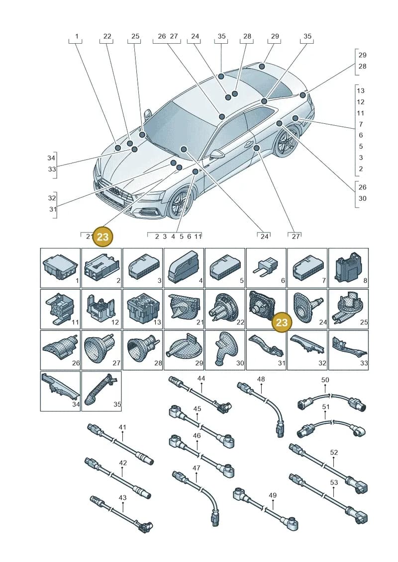 8W2971871 — Audi RS5 Sportback (2017-2025) diagram 897971780, position 23