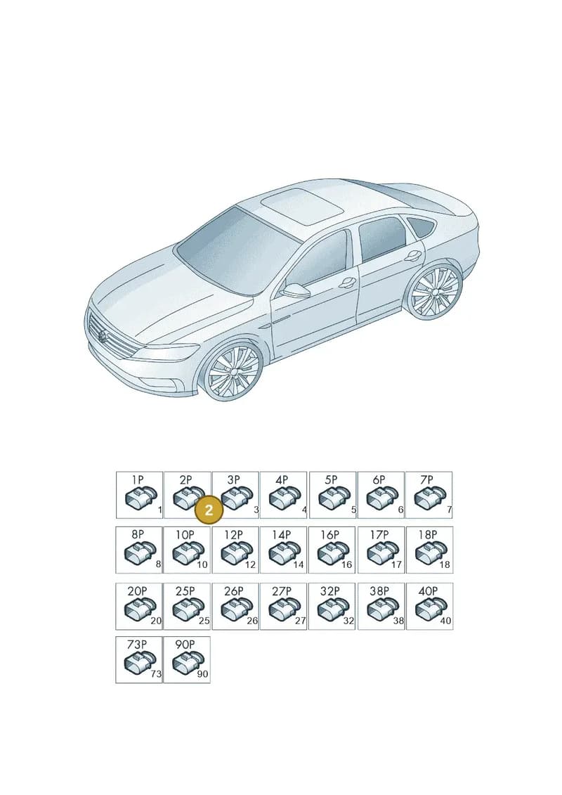 8W2973732A — Volkswagen Passat (2018-2022) diagram 589971810, position 2