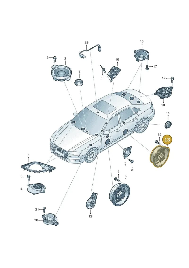 8W5035411 — Audi A4 (2015-2025) diagram 849035350, position 13