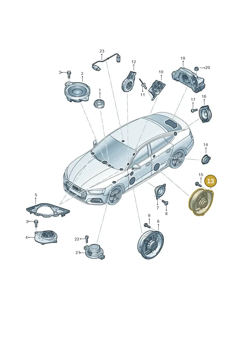 8W5035411 — Audi RS5 Sportback (2017-2025) diagram 897035360, position 13