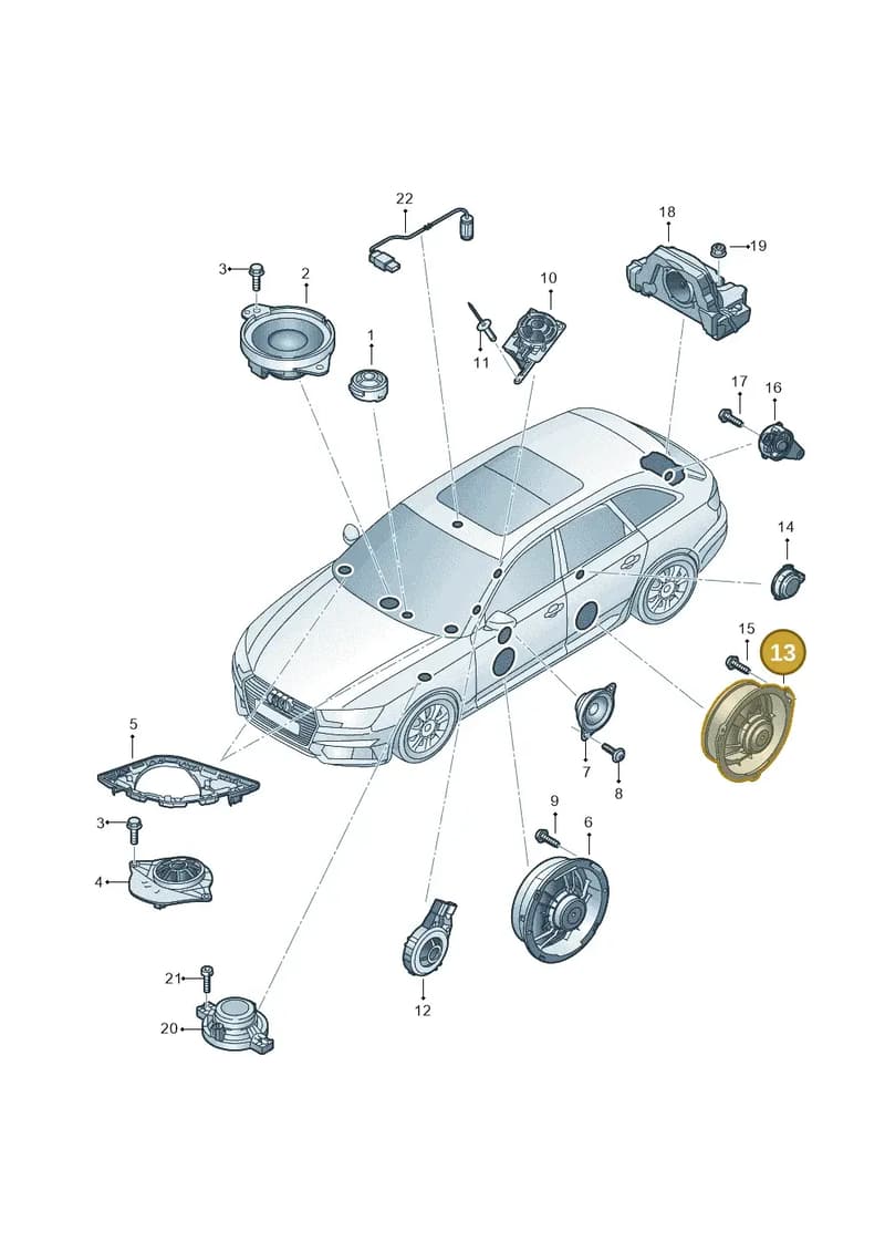 8W5035411 — Audi RS4 Avant (2017-2025) diagram 849035360, position 13