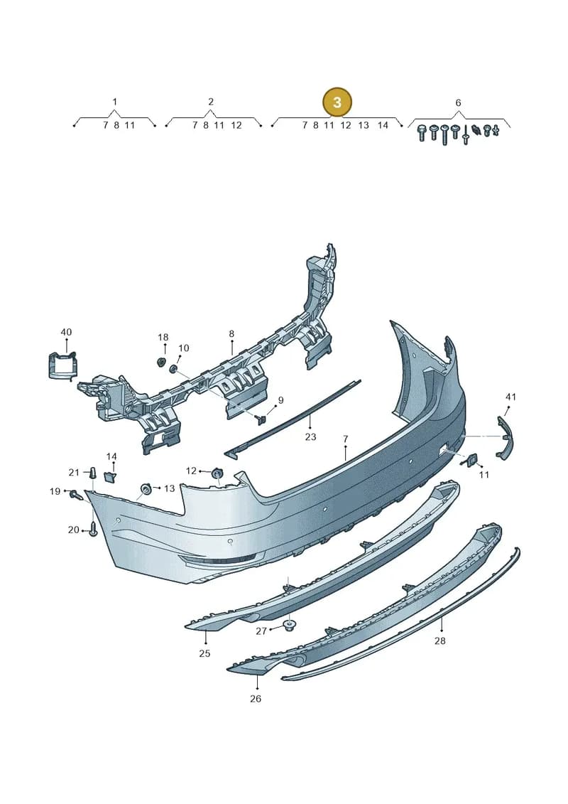 8W5807067BGRU — Audi A4 (2015-2025) diagram 849807600, position 3