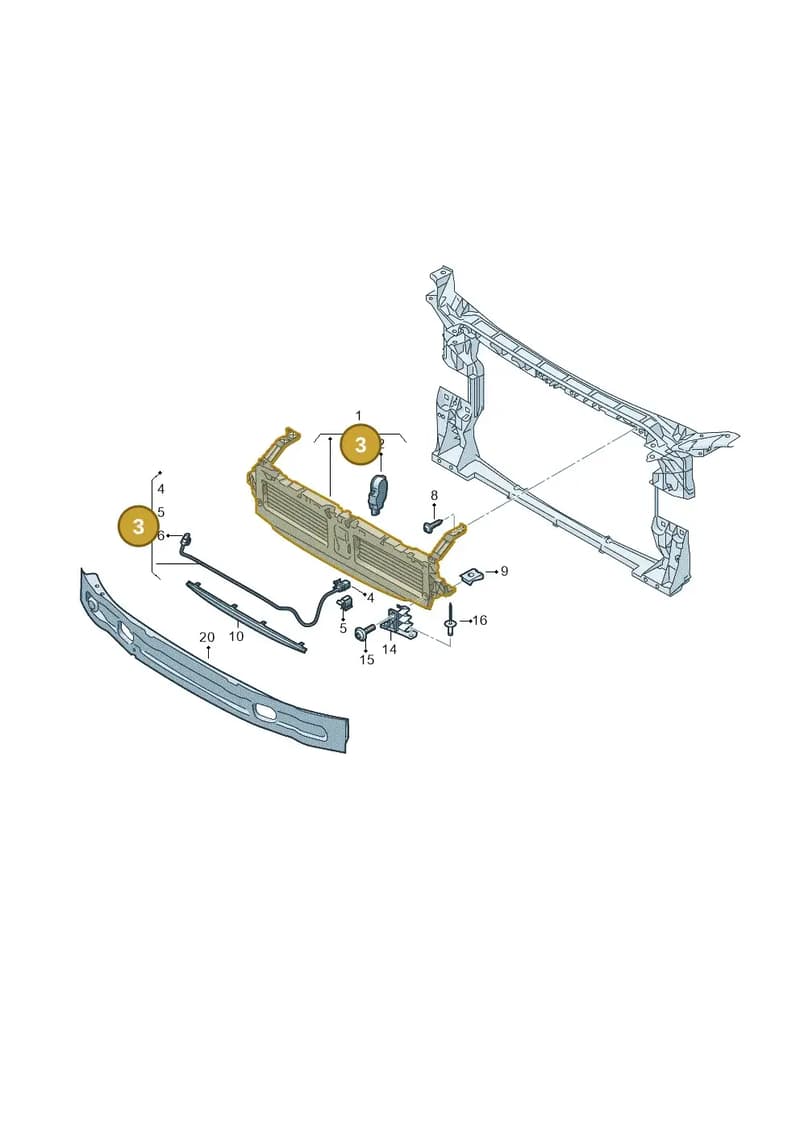 8W5807067EGRU — Audi A4 (2015-2025) diagram 849807060, position 3