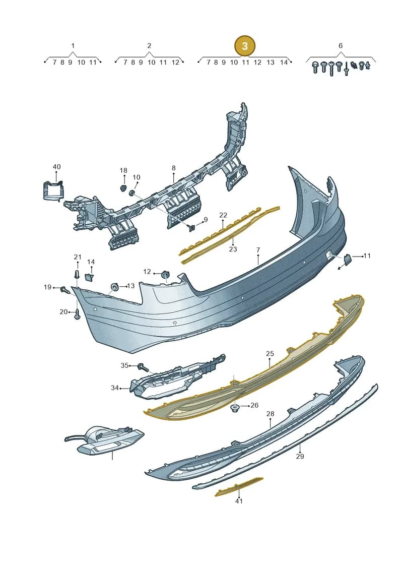 8W5807067HGRU — Audi A4 (2015-2025) diagram 849807650, position 3